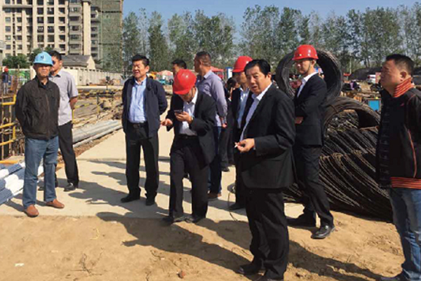 Chairman liu guomin inspected the key projects undertaken by yongcheng construction company